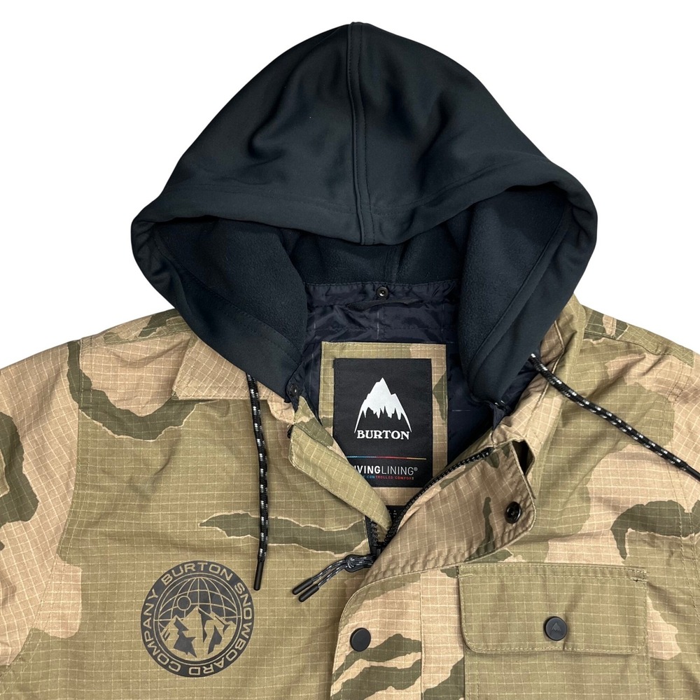 Burton Dunmore Snowboard Jacket‎ Mens Small Desert Camo Living Lining Insulated